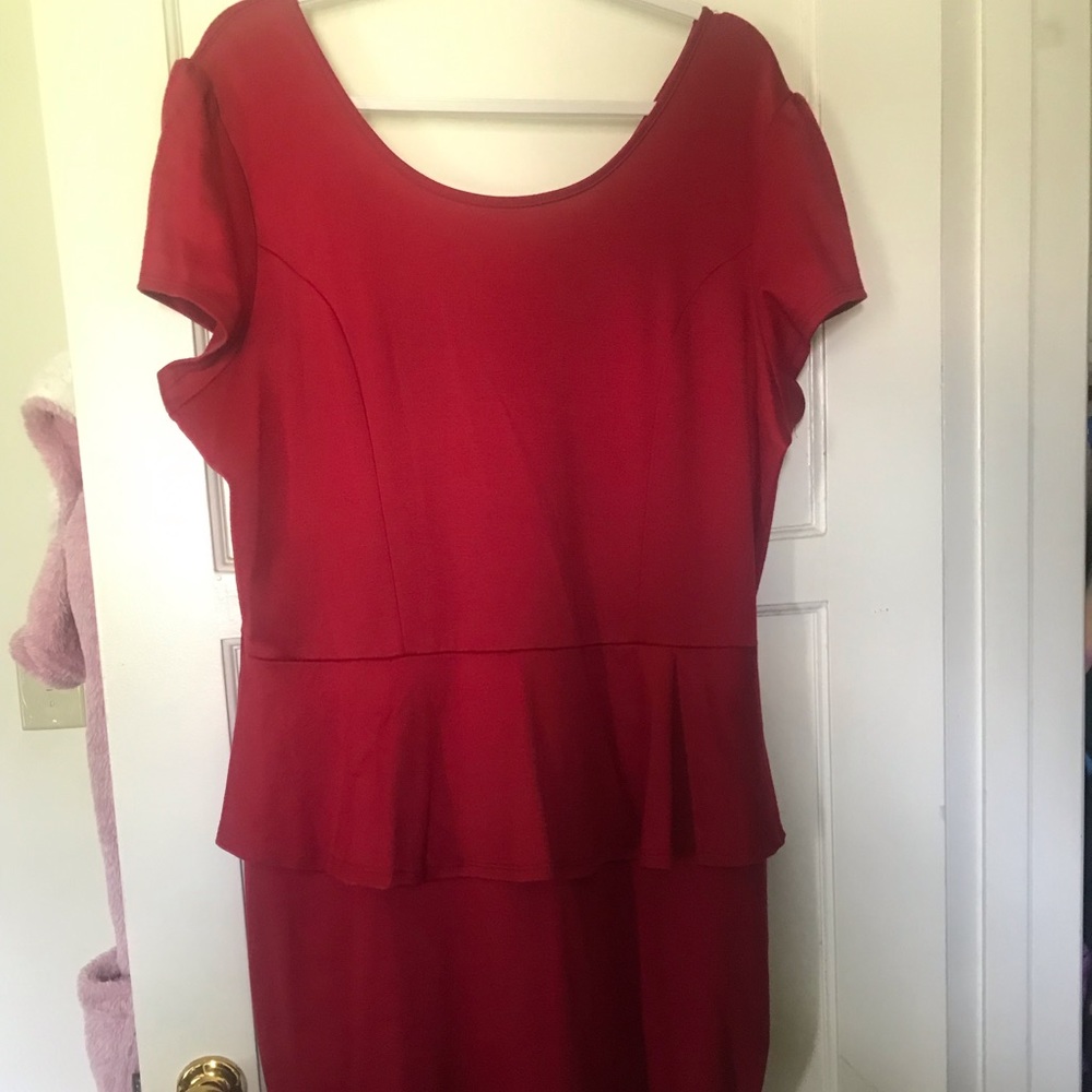 Red Peplum dress